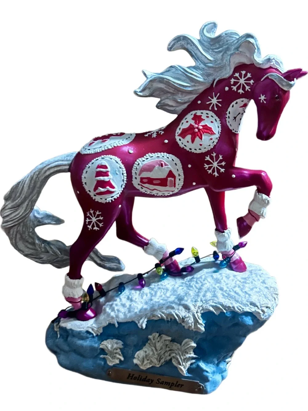 The Trail Of Painted Ponies “Holiday Sampler” ~ Red & White Gingerbread ~ Horse